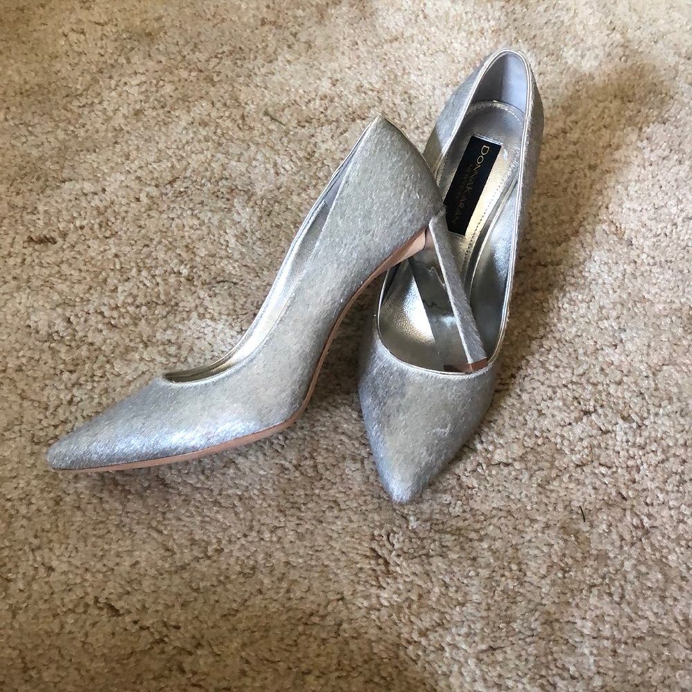 Donna Karan Silver Heels